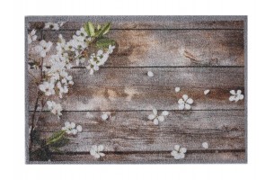 Impression flowers on wood