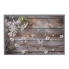 Impression flowers on wood